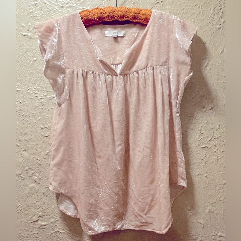 LOFT Crushed Velvet Blouse